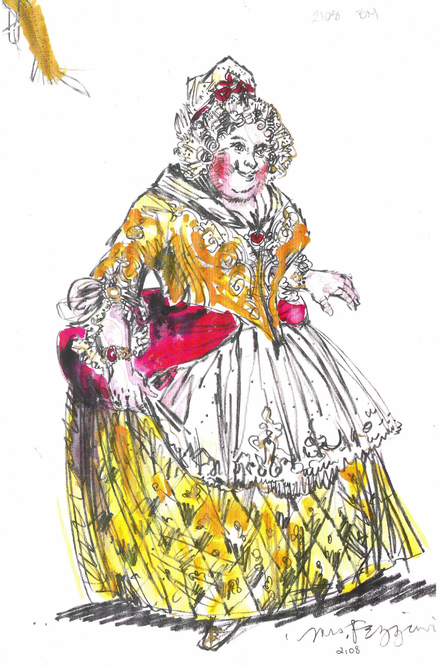 Image result for Mrs. Fezziwig drawing